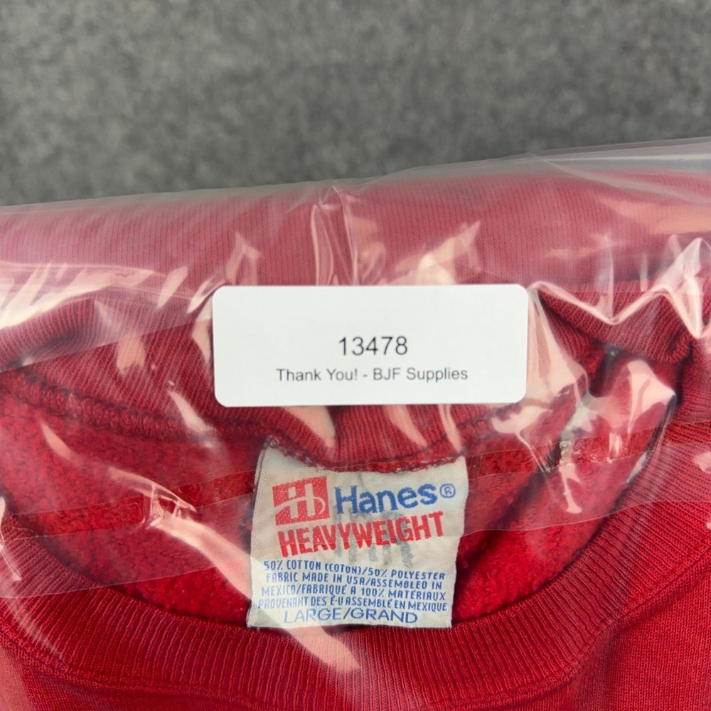 VTG Chicago Bulls Sweatshirt Mens Large Red Graphic Fleece Crewneck NBA 90s - Picture 13 of 13